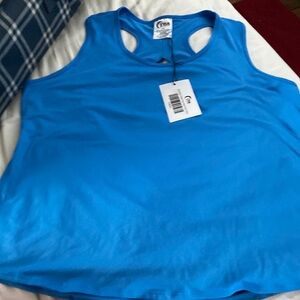 New Zyia Royal Blue Vented Open Back Tank
